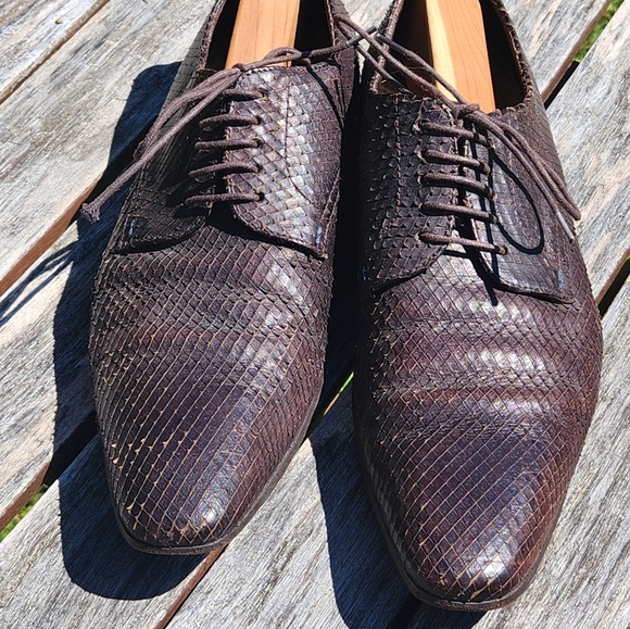 Paul Smith PS Dip Dyed Snakeskin Derby Shoes 8 main image 9